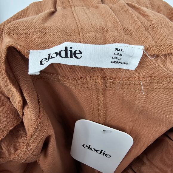 NWT Elodie Clay Straight Leg Paperbag Pants XL High Rise Utility Cargo - Picture 3 of 8